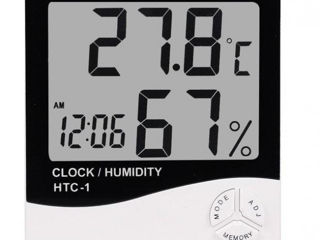 Качественный цифровой гигрометр, термометр, часы-будильник foto 4