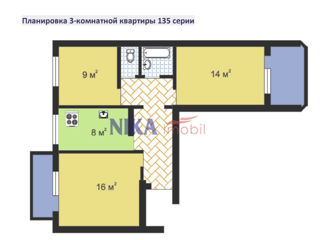 3-х комнатная квартира, 75 м², Старая Почта, Кишинёв