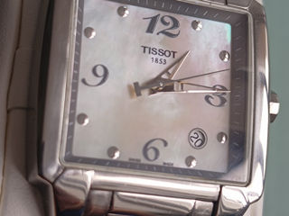 Original Tissot Quadrato T005510A Steel Watch mother pearl - swiss made