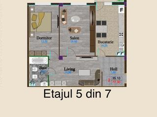 Urgent! Apartament de vinzare, bloc nou, 2odai + living, sec.buiucani,str.L. Deleanu, suprafata 78m2 foto 11