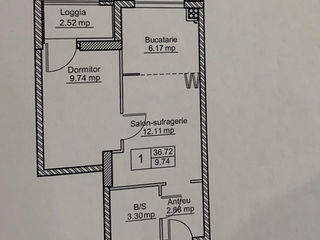 Vind apartament 1 camera + living / ghidighici str. sfatul tarii/ curte privata/ bloc nou foto 6