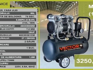 Безмасляный компрессор vector+ compresor de aer  (1390w) 50l foto 15