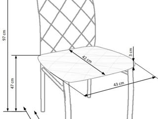 Scaun tapițat din pânză Halmar - Livrare în toată Moldova! Credit 0% foto 6