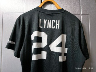 Marshawn Lynch #24 Oakland Raiders NFL  Home Black  Jersey Men's size L foto 2