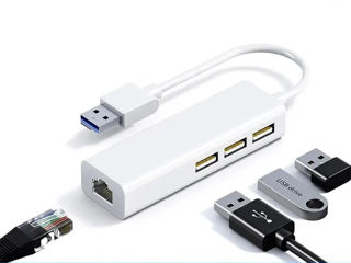Сетевой адаптер USB Cетевой переходник USB-LAN, Ethernet адаптер, RJ45 100 Мбит/с