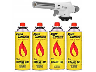 Arzător pe gaz cu butelie de gaz, duză pentru butelie cu aprindere piezoelettrică Flame Gun 920  Un foto 11