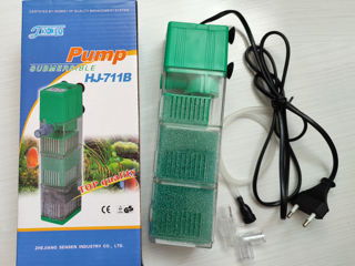Внутренний фильтр SunSun HJ-711B и аквариумный компрессор USB foto 2