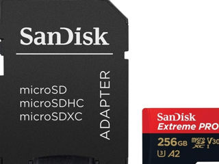 Карта SanDisk Extreme PRO microSD UHS-I емкостью 256 ГБ с адаптером C10, foto 2