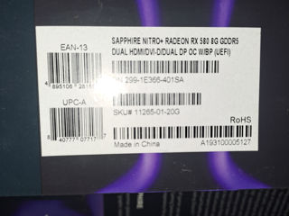 Radeon Sapphire Nitro+ Rx 580 8gb 256 Bit. foto 6