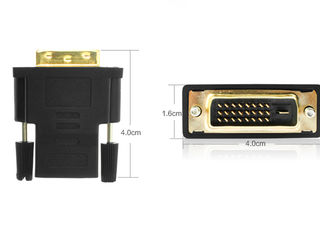 ID-127, DVI to HDMI Adapter, Converter Gold Plated Male DVI 24+1 Pin to Female HDMI, Converter 1080P foto 2