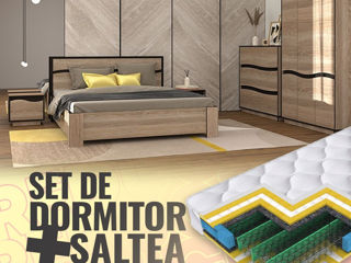 Dormitor Yasen Geneva Wenge +Saltea Salt Confort Clasic, 160*200 foto 2