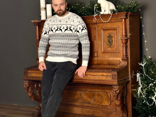 Pinkshop.md-magazin online,(301) pulover cu tematica de sărbători,AnulNou2025,Merry Chrismas,bucurie foto 6