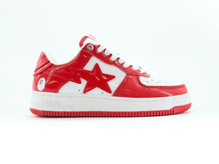 A Bathing Ape Bape Sta Patent Red/White Women's