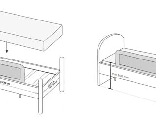 Защитный барьер для кровати/ дополнительная стенка кровати foto 2