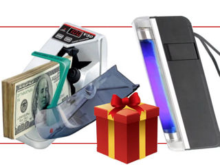 Купи Портативный Счетчик Банкнот и получи в подарок Портативный УФ детектор денег с фонариком.