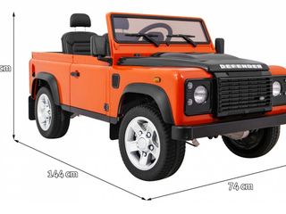 Electromobil puternic pentru copii Land Rover Defender 4x4 foto 2