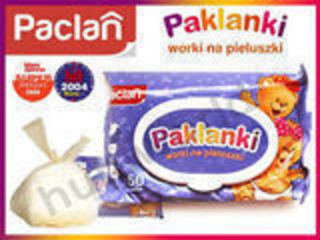 Paklanki -пакеты ароматизированные для использованных подгузников 50 шт. foto 6