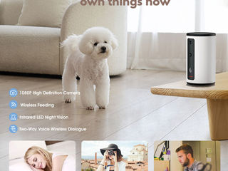 Интерактивная камера с автоматической кормушкой для животных. WOpet Smart Pet Camera foto 3