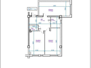 Apartament cu 2 camere, 64 m², Periferie, Ialoveni foto 3