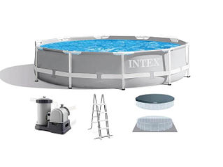 Piscina Intex 610x132cm, 32695l, pompa de filtru, scara, husa, asternut foto 3