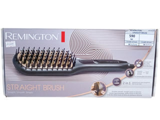 Placa-pieptene de uscat si indreptat parul Remington Straight Brush CB7400. Pret 590 lei