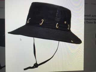 Шляпа солнцезащитная-панама унисекс хлопок реглируемая трансформируемая, размер 56-60см foto 4