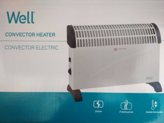Convector electric 2000W Well cu termostat