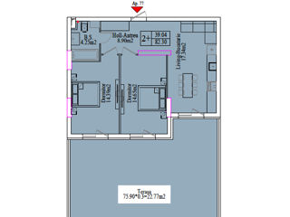 2-х комнатная квартира, 110 м², Центр, Унгень, Унгены фото 8