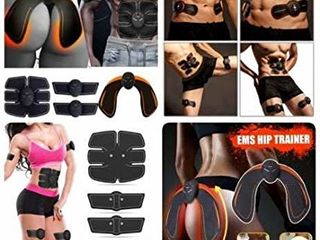 Set Six Pack EMS aparat pt muschii 5 in 1 fesieri + abdomen, brate New foto 4