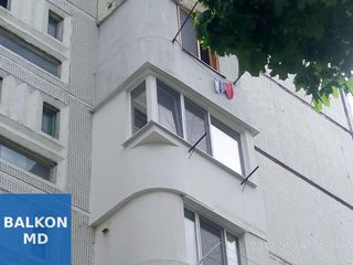 Балконы ремонт, расширение 143 серии, Хрущёвка, кладка балконов из газоблоков, остекление окна пвх foto 10