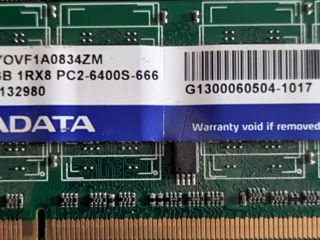 Озу Adata 1GB 1RX8 PC2-6400S-666