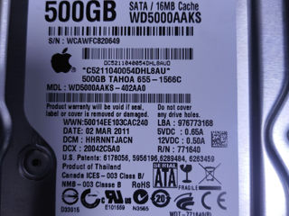 Hard Disk-uri Originale de la Apple Western Digital și Seagate, 500 GB și 1000 GB foto 3