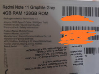 Redmi note 11 4/128 gb. foto 3