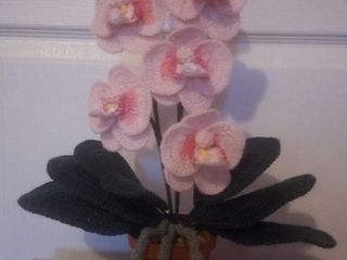 вязаные орхидеи 35 см foto 2