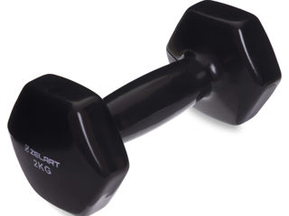 Гантели для фитнеса с виниловым покрытием Zelart.  Haltere fitness (2 kg x 2 ) foto 1