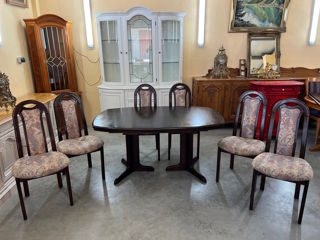 Masa cu 6 scaune,produs din lemn, Стол с 6 стульями, деревянное изделие, foto 5
