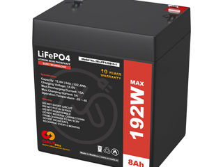 Battery LiFePO4 (LFP) 12,8V 8A DALY BMS 128W 192W 256W 384W 768W foto 2