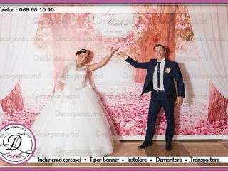 Fotopanou, fotostand, foto banner, panou foto, brandwall pentru nunta, cumetrie, zile de nastere. foto 6