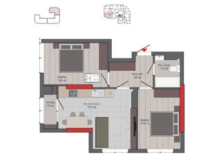 2-rm apt., 55 м², 8/9 fl.