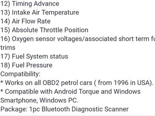 Scaner pentru diagnostică auto și resetare erori pentru Iphone OBD2 ELM327 - PIC18F25K80 v.1.5 WiFi foto 7