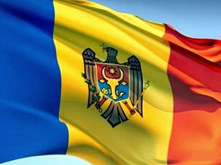 Флаг республики Молдова и флаг EU