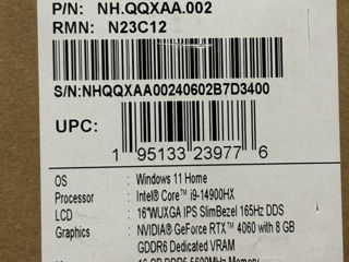 Acer
Model	Predator Helios Neo 16
Pret 28000 MDL foto 1