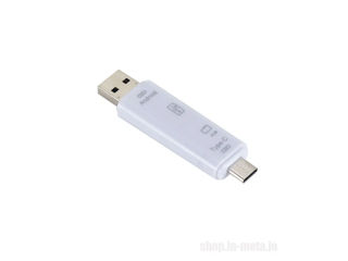 Card Reader 5 in 1 USB 3.0 USB-C, USB, Micro USB, SD, TF Memory Card Reader OTG Adapter. OTG Адаптер foto 3