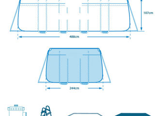 Каркасный бассейн Intex 26792 (488х244х107см) + Полный комплект foto 6