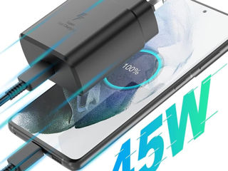 Incarcator super rapid 2.0 de 45 W cu cablu type C foto 1