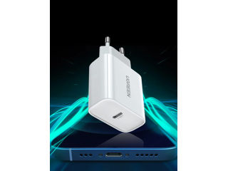 Incarcator Priza Ugreen 60450, Port USB-C 3.0, QC 4.0 / 3.0 / 2.0, Europa, 20W, Alb (FARA CABLU) foto 6