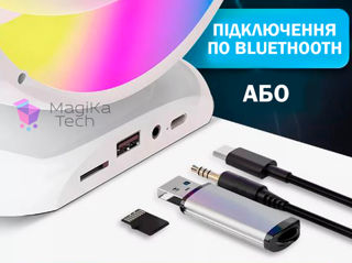 Bluetooth Колонка с LED подсветкой с 2 микрофонами foto 6