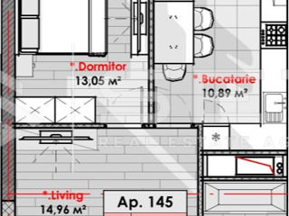 Apartament cu 1 cameră, 46 m², Râșcani, Chișinău foto 2