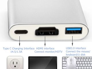 Hub Usb Type С+RG45  ,HUB USB 2.0+ RG-45 foto 6