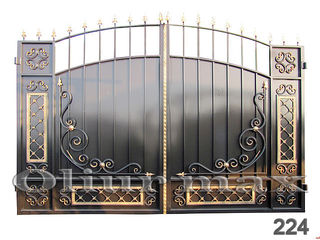 Porți, balustrade,garduri,  copertine, gratii, uși metalice și alte confecții din fier forjat. foto 8